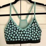 Nike Light Blue and Black Polka Dot Racer Back Sports Bra Size S Photo 0