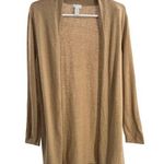 Chico's Chico’s L 2 tan open front tan long rabbit hair blend neutral cardigan office Photo 0