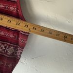 2010s Sm Red Geometric Aztec Print Cropped Halter Tank Top Tie Summer Festival Photo 3