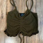 Storia  small dark green crop top Photo 0