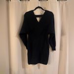 Source Unknown Black V-Neck Sweater Dress (No Brand) Photo 1