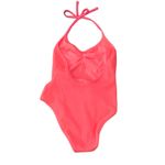 Aerie  NWOT Hot Pink Ribbed Halter One Piece Swimsuit Size Large Photo 5