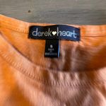 Derek Heart Womens Gold Eyelet Embroidered Short Sleeve Peplum Blouse Size Small Photo 3