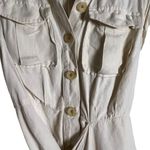 Derek Lam  Apron Cream Wrap Button Front Sleeveless Collared Mini Dress Size 0 Photo 7