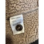 Reformation  Arlington Shearling Jacket in Chocolate Brown Sz Med Photo 5