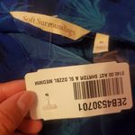 Soft Surroundings  Blue Palm Print Shirt Photo 4