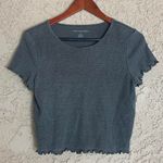 American Eagle Outfitters NWOT Green Ribbed Crop Top Size L Photo 0