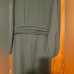 Elegant Dark Green Maxi Dress with Statement Balloon Sleeves, size medium Photo 3