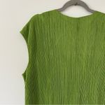 Mango MNG  Green Pleated Long Dress Green 10 NWT Photo 5