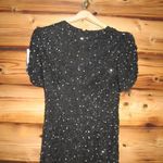 Mac Duggal  24003 Womens Black Gathered Short Sleeve Beaded Gown Photo 13