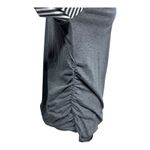 BHome Gray Raglan Striped Leopard Long Sleeve Crewneck Ruched Tunic Top Size XXL Photo 3