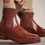 Free People Crocodile Embossed Chelsea Ankle Boots Photo 0