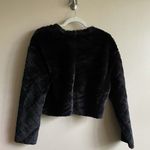 ZARA  Black faux fur crop sweater NWT Photo 1