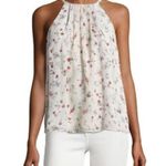 Alya Swiss Dot Floral Halter Top Blouse Camisole Small Y2K Fairy Romantic Boho Photo 0