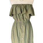 Guess  Chic Olive Off-Shoulder Dress Photo 0