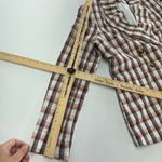 Joie ‎ Blazer Womens Medium Brown Anilah Empire Plaid Double Breasted Jacket Photo 7