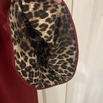 Liz Claiborne  Dark Red Bell Leopard Sleeve Midi Dress Size 14 Photo 2