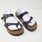 Outwoods  2-Strap Black Strappy Buckled Flat Slip-On Sandals Women's Size 9 Photo 0