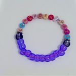 Kandi Swiftie friendship bracelet glow in the dark, stretchy, festival rave OOAK Photo 1