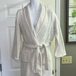 Victoria's Secret Victoria’s Secret Ivory Cozy Plush Long Sleeve Long Robe with Pockets Belt- Med Photo 1