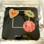 Macy's TwelveNYC ENAMEL enamel fashion pins heart for backpacks & jacket NWT Photo 0