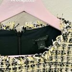 Ann Taylor Shimmer Tweed Pocket Shift Short Sleeve Dress Yellow Size 10 Photo 3