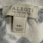 Talbots  Black and White Floral Short Sleeve Cardigan Photo 3