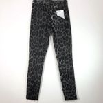 joe's jeans New Leopard Print Raw Hem High Rise Skinny Ankle Jeans Grey Photo 9