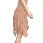 JONATHAN SIMKHAI Crochet Knit Hankerchief Hem Dress, Blush, XS Brown Photo 7