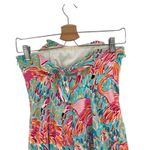 Lilly Pulitzer  Franco Dress Mini Strapless Flamingo Print Pink‎ Blue Size 00 Photo 5