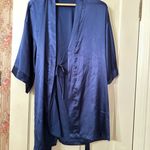 Victoria's Secret  Midnight Blue Satin Robe Photo 1