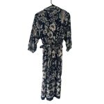 Wivi California Vintage 90s Size Small Sheer Floral Blue Belted Sun Dress Photo 4