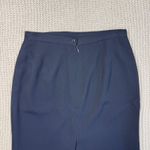 Alex Garfield Pencil Skirt 12‎ Petite Navy Ribbed Quiet Luxury Old Money Vtg USA Blue Size 12P Photo 5