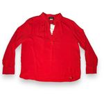 Zadig & Voltaire New ZADIG VOLTAIRE Tink Solid Fire Red Blouse Top Long Sleeve Size S $348 Photo 5