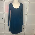 Forever 21  Teal Long Sleeve Baby Doll Dress Size Small Photo 3