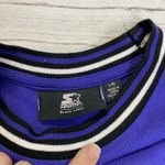 Starter  Black Label Womens Blue Long Sleeve Cropped Shirt L Large Photo 2