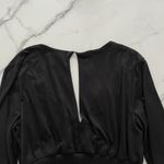 Anthropologie Anthro Hutch Black Long Sleeve Jumpsuit M Smocked Waist Wide Leg Dressy Outfit Photo 9