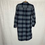 Lands' End Blue Patchwork Denim Style 100% Cotton Long Sleeve Knee Length Dress M Photo 1