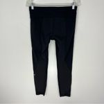 Lululemon  Inspire Tight Black Rare Gold Zipper Hardware Discontinued Crop Photo 4