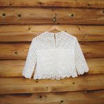 Love the Label White Lace Cropped Top Size 4 Photo 3