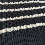 Target La Linge Pull Over Striped Quarter Zip Cable Knit Sweater Women’s 1X Black Photo 4