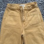 Madewell VTG Style Mustard High-Waisted Wide Leg Cropped Pants Size 25 Photo 2