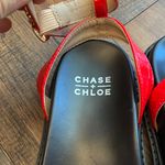 Chase and Chloe  Red Ankle Strap Sandals Photo 1