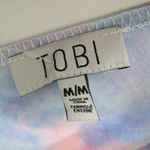 Tobi Pastel Rainbow Tie Dye Sleeveless V-Neck Surplice Romper Medium Photo 5