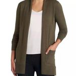 Pink Clover  Olive Green Open Front Cardigan Minimalist Sweater Size Small NWOT Photo 0