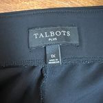 Talbots  Pants Womens 1X Black Pull On Tapered Stretch Slit Casual Dress Slinky‎ Photo 5