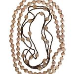Pink & Brown Beaded Long Layered Necklaces Photo 2