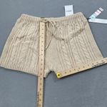 Forever 21  Pantone M Womens Cable Knit Shorts Sand Beige Drawstring Waist Casual Photo 3