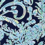 Lilly Pulitzer  Madia Tunic Dress High Tide Navy Scuba Doo White Green‎ Size XXS Photo 6