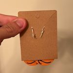Handmade NWT Wooden Basketball Styled Dangle Earrings Photo 4
